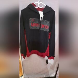 Umbro Black Hoodie with Red Trim and Logo